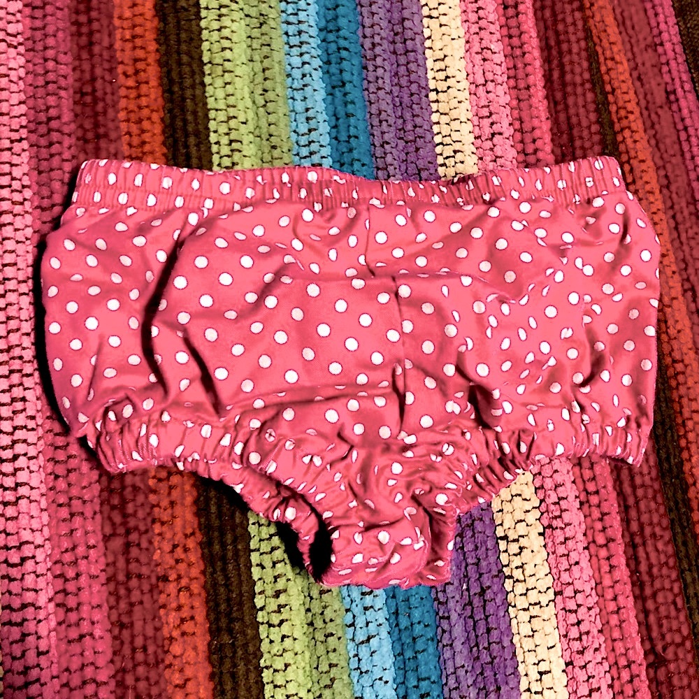 Hot Pink Diaper Cover White Polka Dots